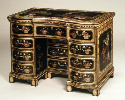 Chinese Export Dressing Table c.1780 (black lacquer) by Chinese School